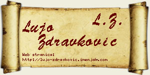 Lujo Zdravković vizit kartica
